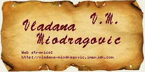 Vladana Miodragović vizit kartica
